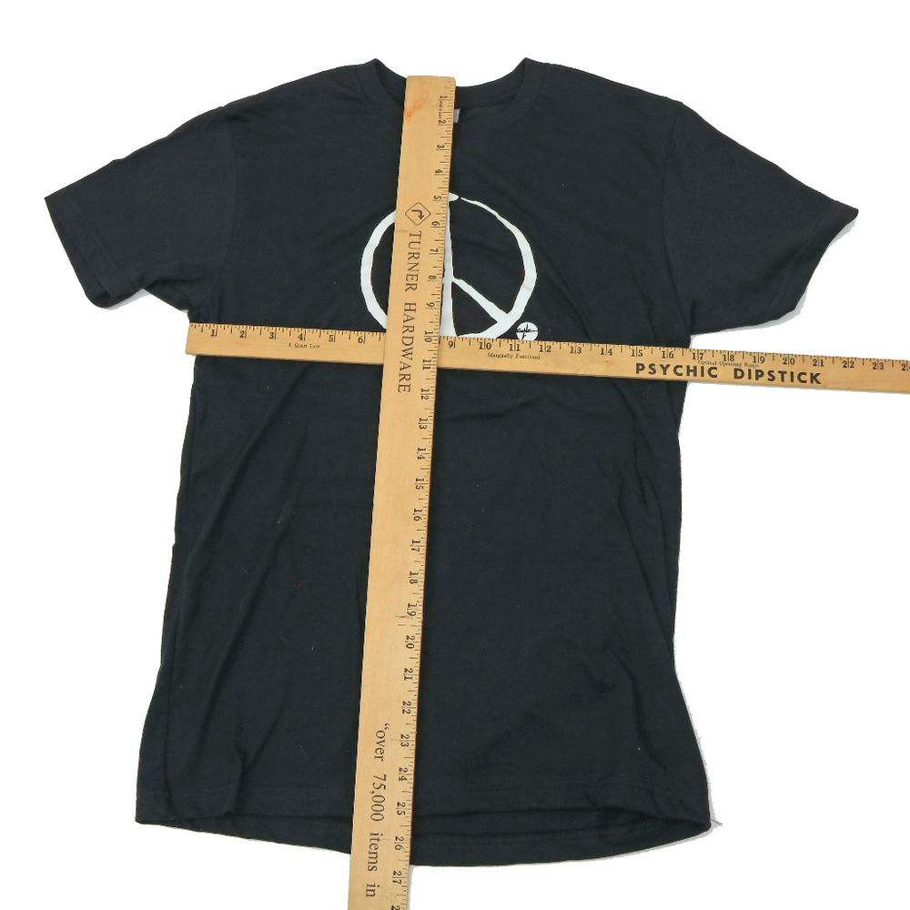 EUC Black Peace Sign Tee Shirt - Picture 2 of 4
